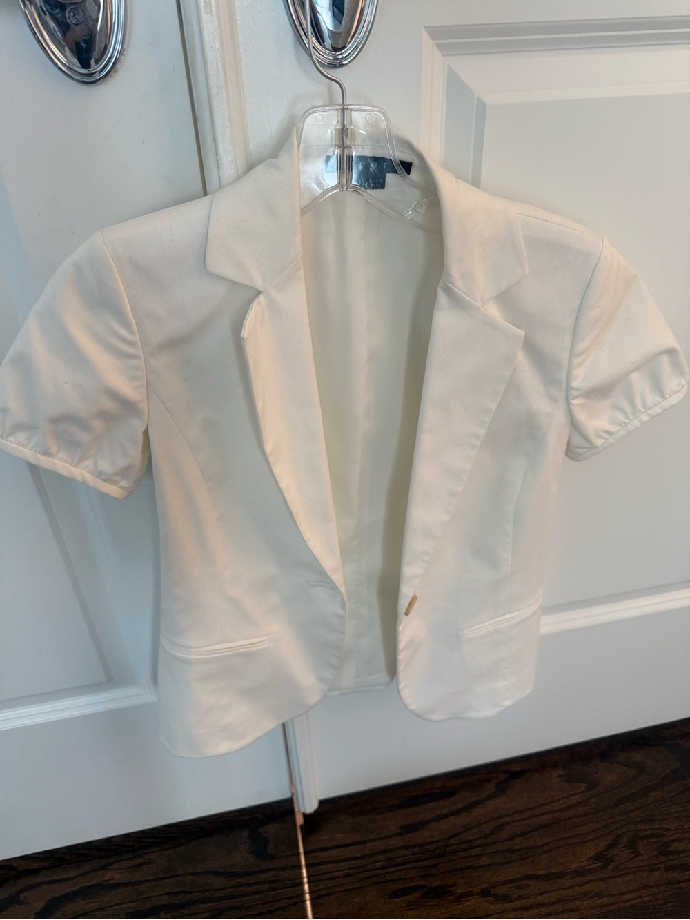 Theory White Short Sleeve Blazer